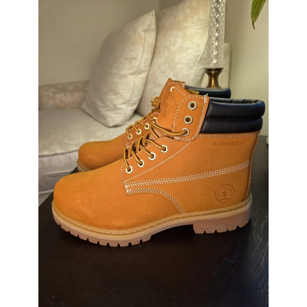 Jacata Men's Work Boots Oil Resistant Waterproof Leather 8601 Sz 9W NEW! $68